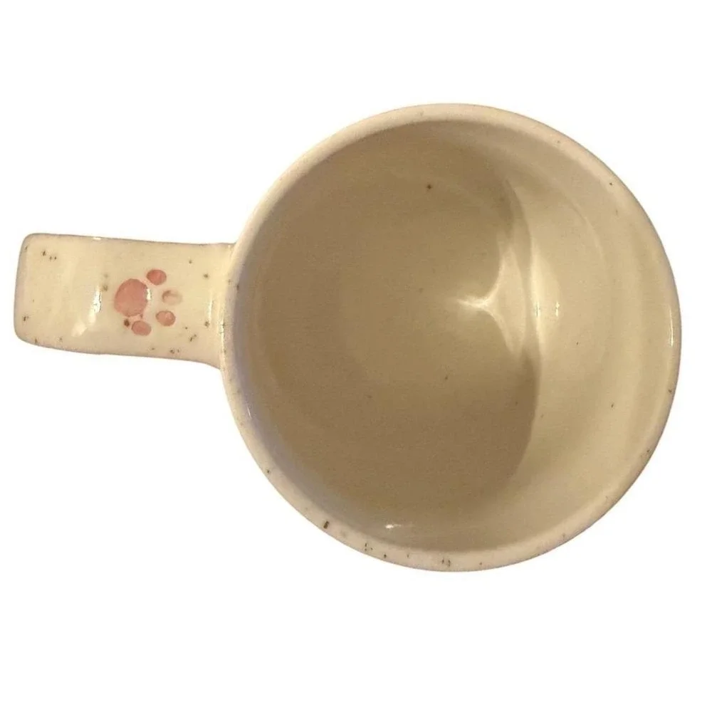 Youre Purrfect Cat Themed Room Essentials Stoneware Mug Cream Speckle New